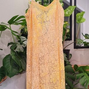 Vintage crushed velvet floral dress